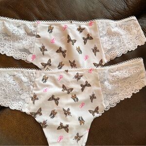 (set of two) Victoria secret butterfly thong underwear